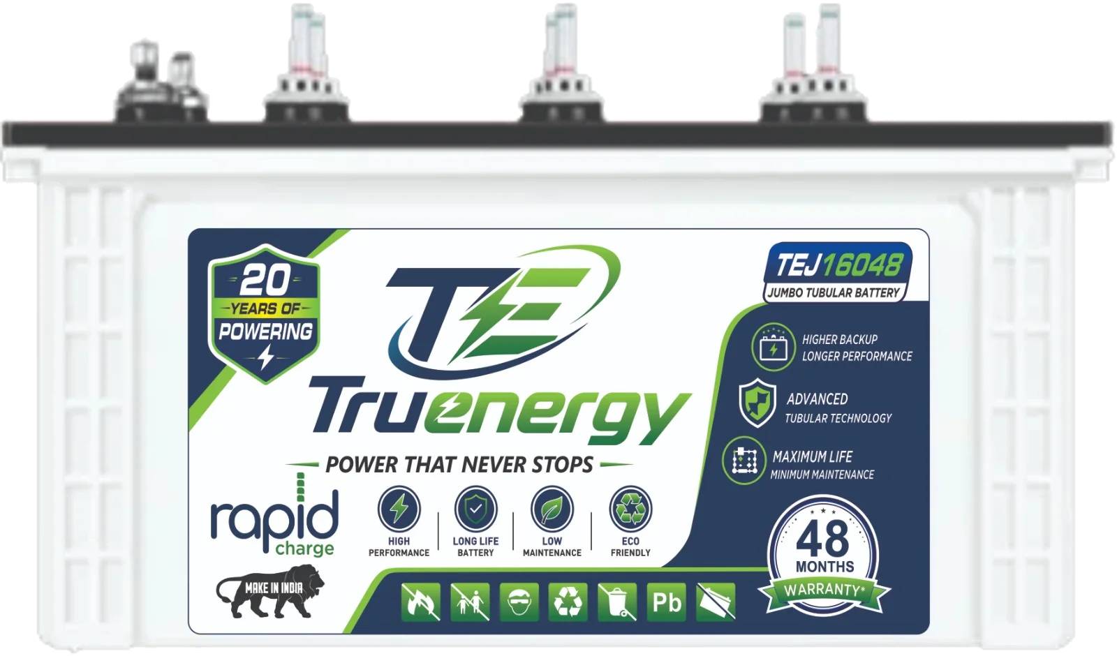 Truenergy TEJ16048 160Ah Jumbo Tubular battery