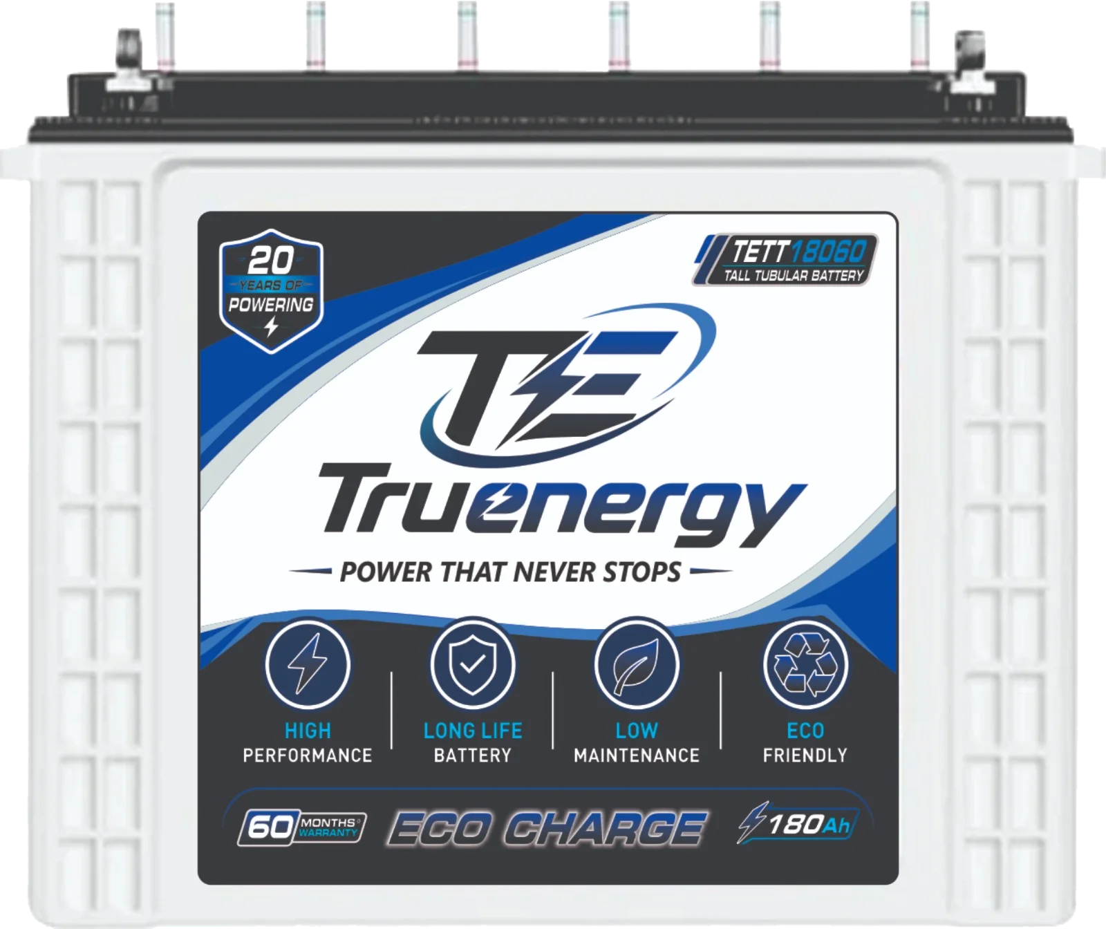 Truenergy TETT18060 180Ah Tall Tubular battery