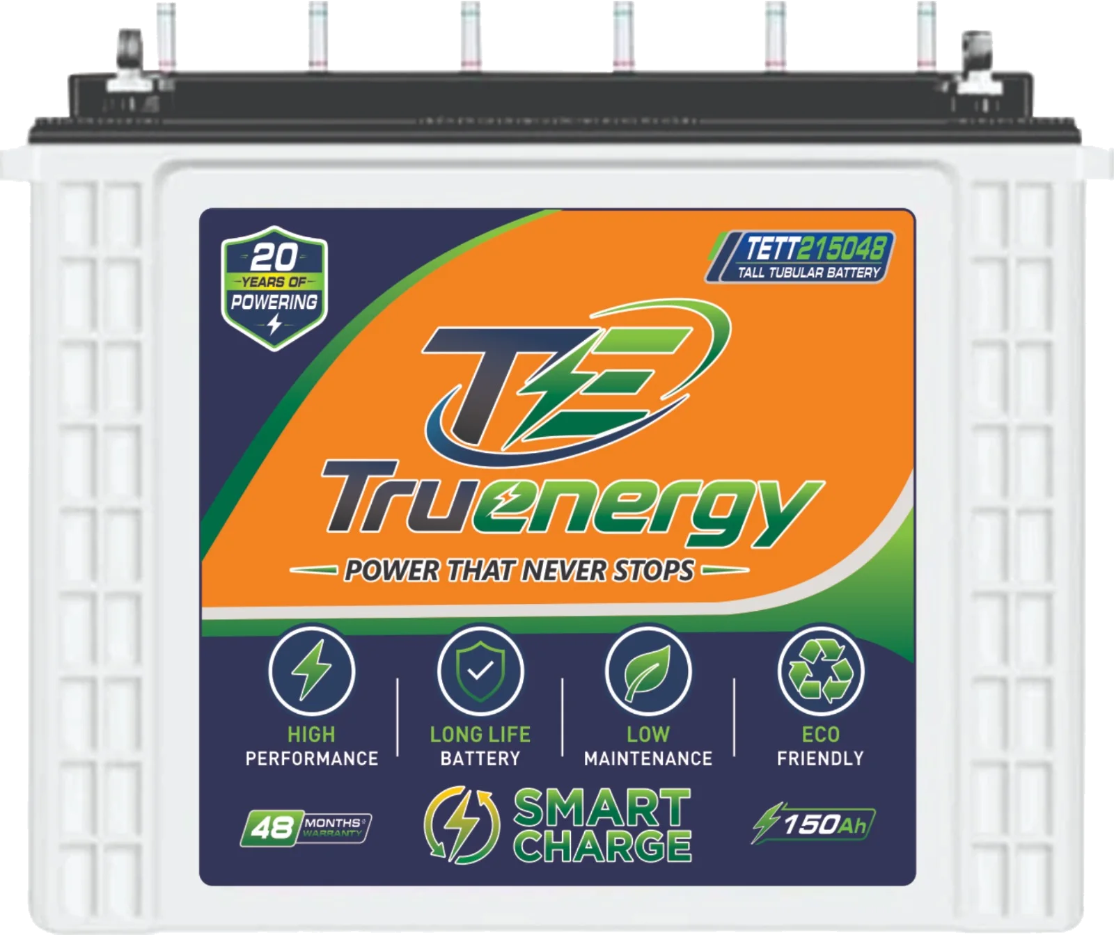 Truenergy TETT215048 150Ah Tall Tubular battery
